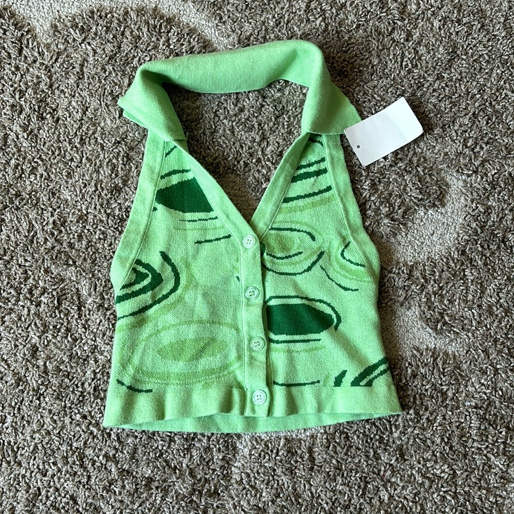 Y2K Halter Open Back Top, Size S